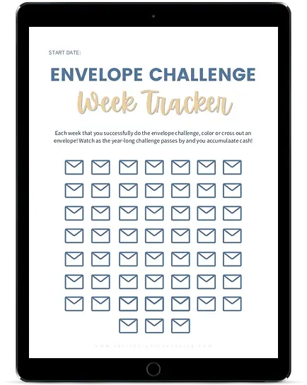 envelope challenge printable